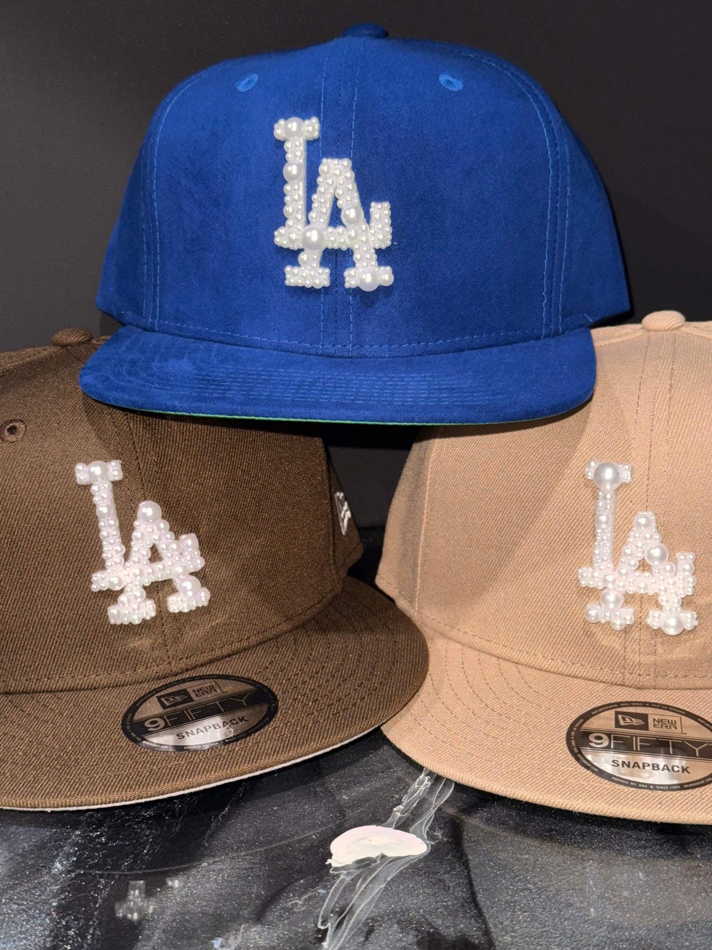 Los Angeles Suede Pearl Hat (Blue)