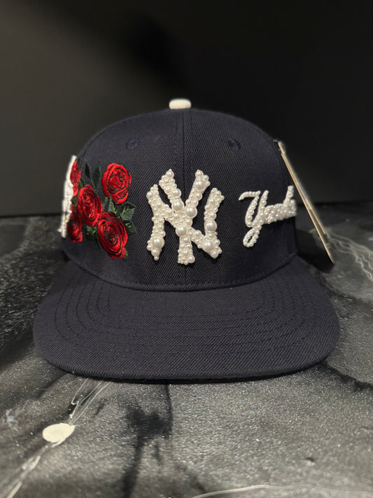 New York Script Pearl Hat